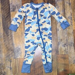 Burlebo Rockport Camo Baby Zip Up Kids One Piece 6-12